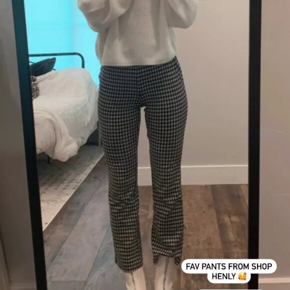 Henly Night Fever Gingham Pants in Black - Picture 1 of 2